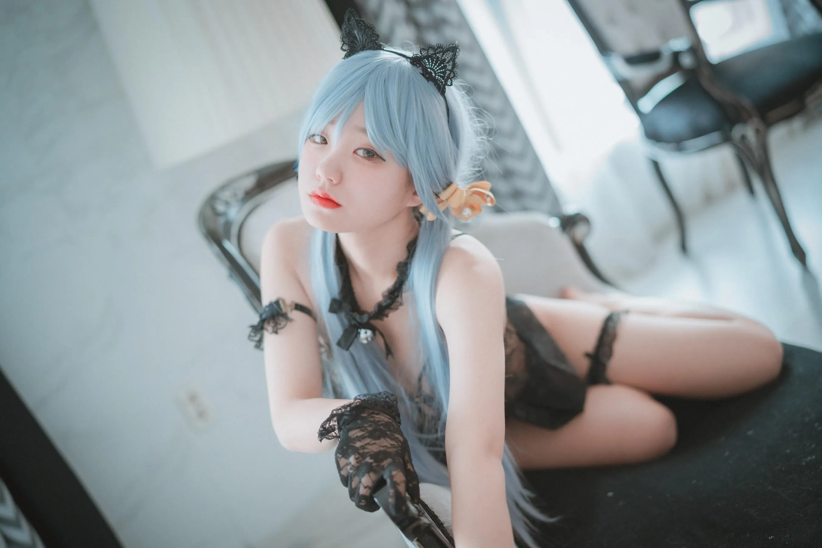 Jenny 정제니 – NO.35 [DJAWA] Schwarz und Weiß Katzenmädchen [66P]插图3